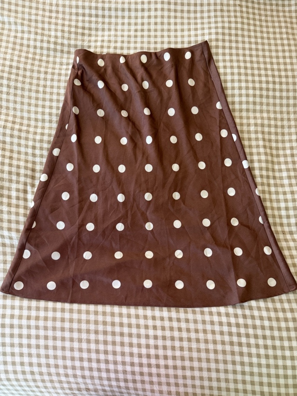 Loft Fashion Brown Polka Dot A-Line Skirt